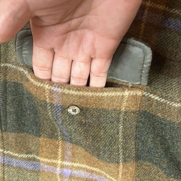 Lauren Ralph Lauren 100% Lambswool Plaid Zip Up Jacket Women’s Petite Medium - Picture 13 of 16